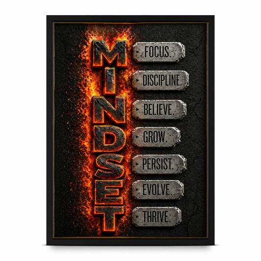 Mindset™ Premium Acrylic Frame – Luxury Motivational Wall Art